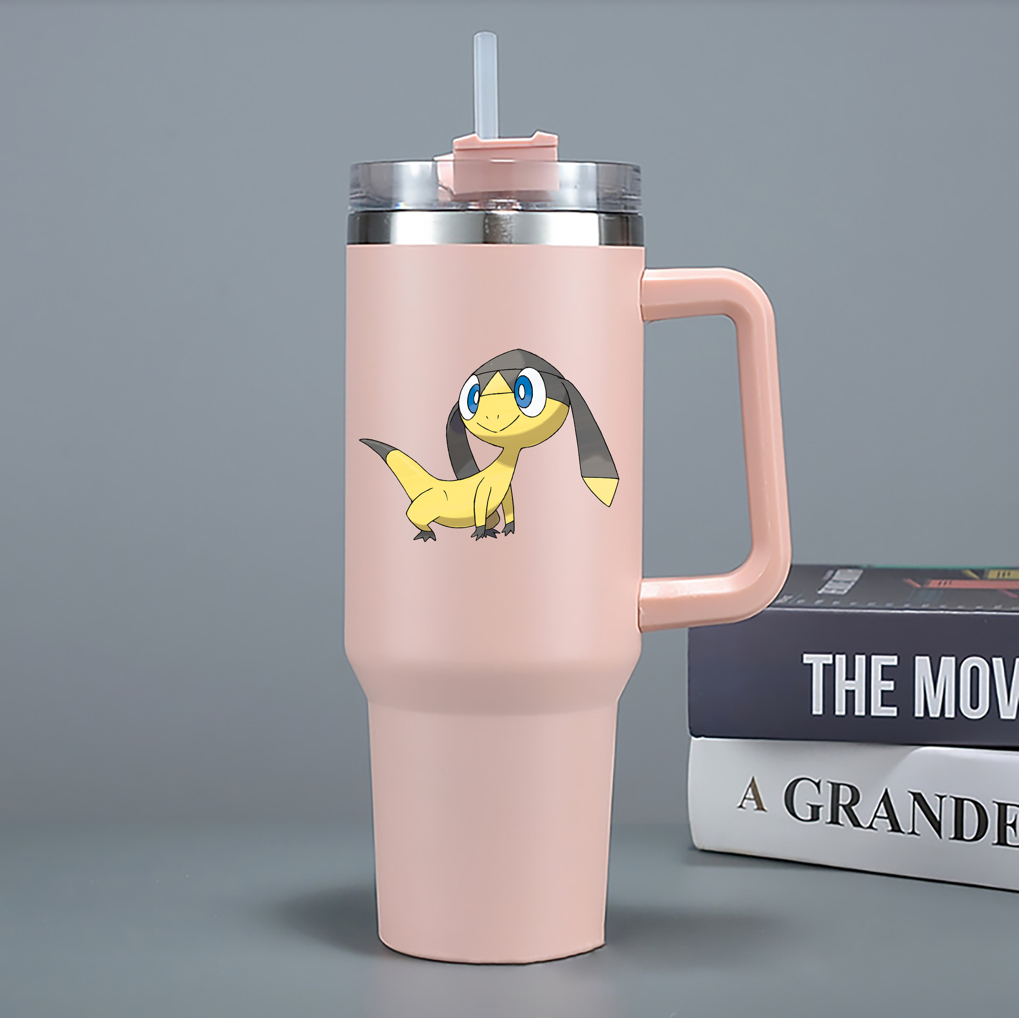 （画像用） ポケットモンスター Pokémon 1200mL車用タンブラー - クリスタルステッカー（プラスチックストロー付き）